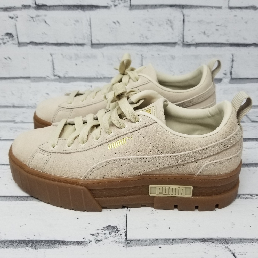 Puma Suede Mayze Platform Sneaker, Oatmeal